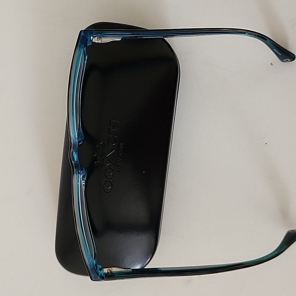 NEW Coach Tortoiseshell Teal Brooklyn Eyeglasses Antiglare Computer Lenses +1.00 - Picture 10 of 10